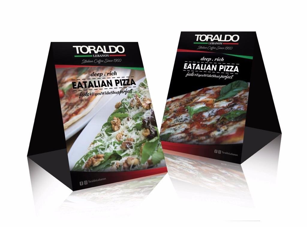 A table tent design.